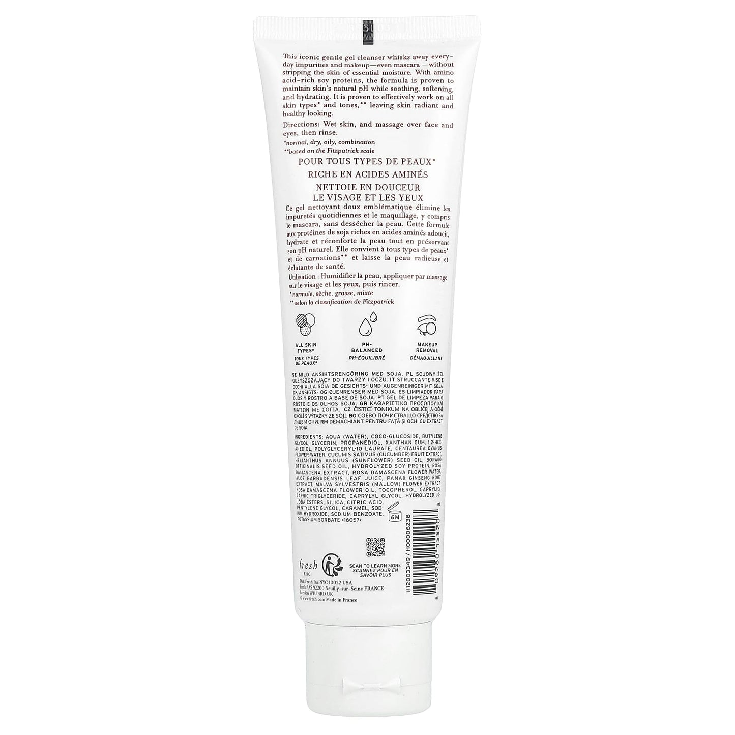 Fresh Soy Face Cleanser, 5 fl oz (150 ml) for All Skin Types - Image 2