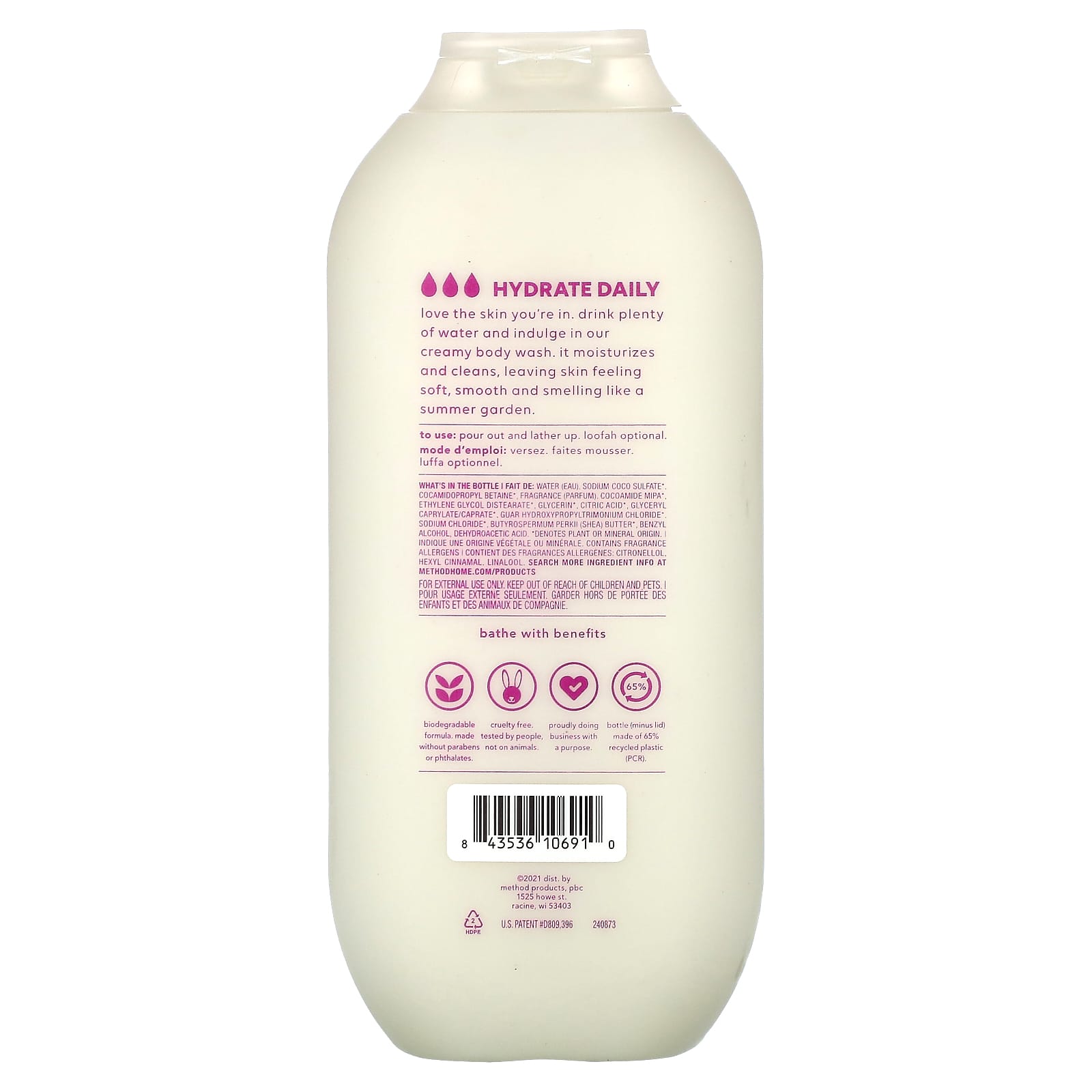 Method, Hydrating Body Wash, Magnolia , 18 fl oz (532 ml) - Image 2