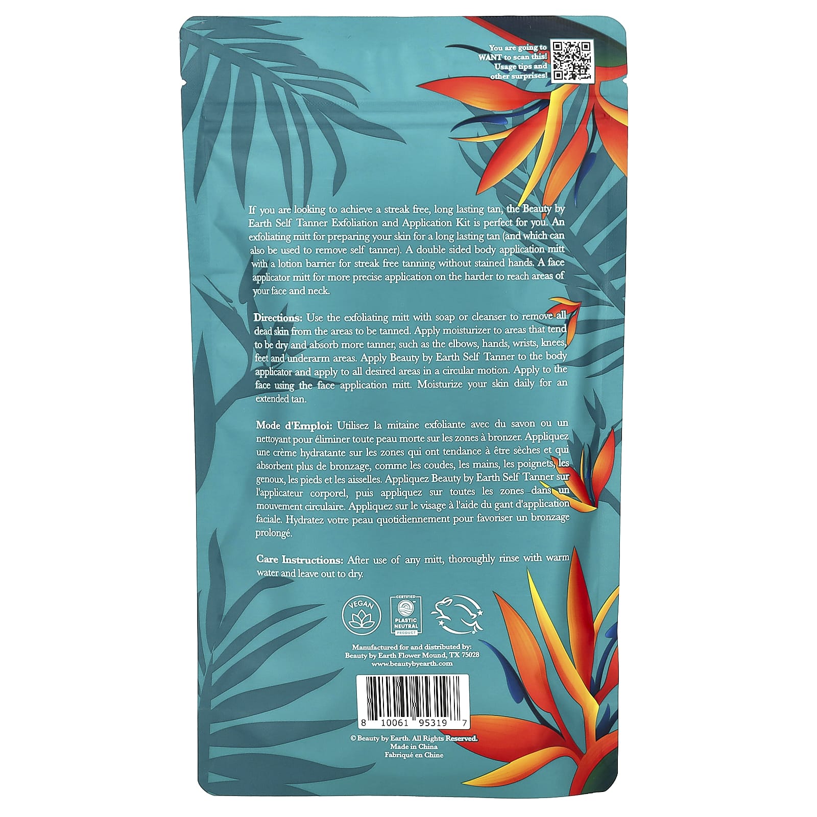 Get a Streak-Free Tan with Beauty By Earth Self Tanner Kit (3 Piece Set) - Image 2
