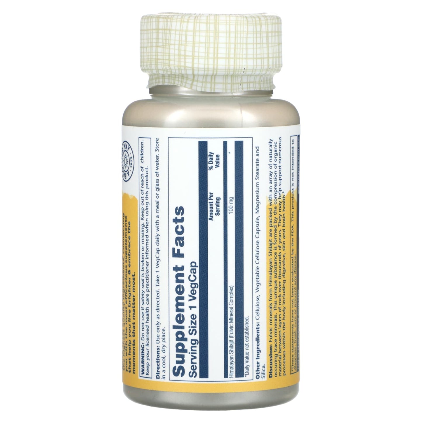 Solaray, Fulvic Minerals, 100 mg, 30 VegCaps - Image 2