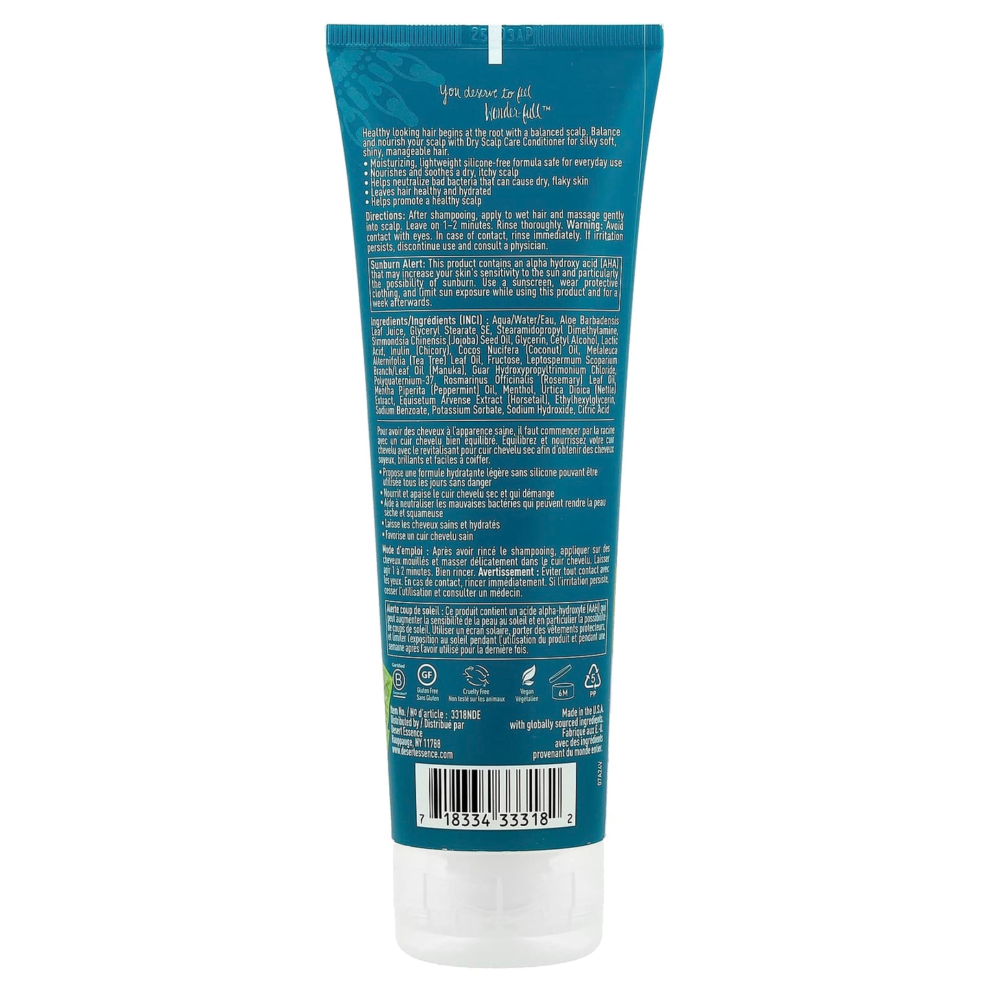 Dry Scalp Care Conditioner for Silky Soft Hair by Desert Essence, 8 oz - Image 2