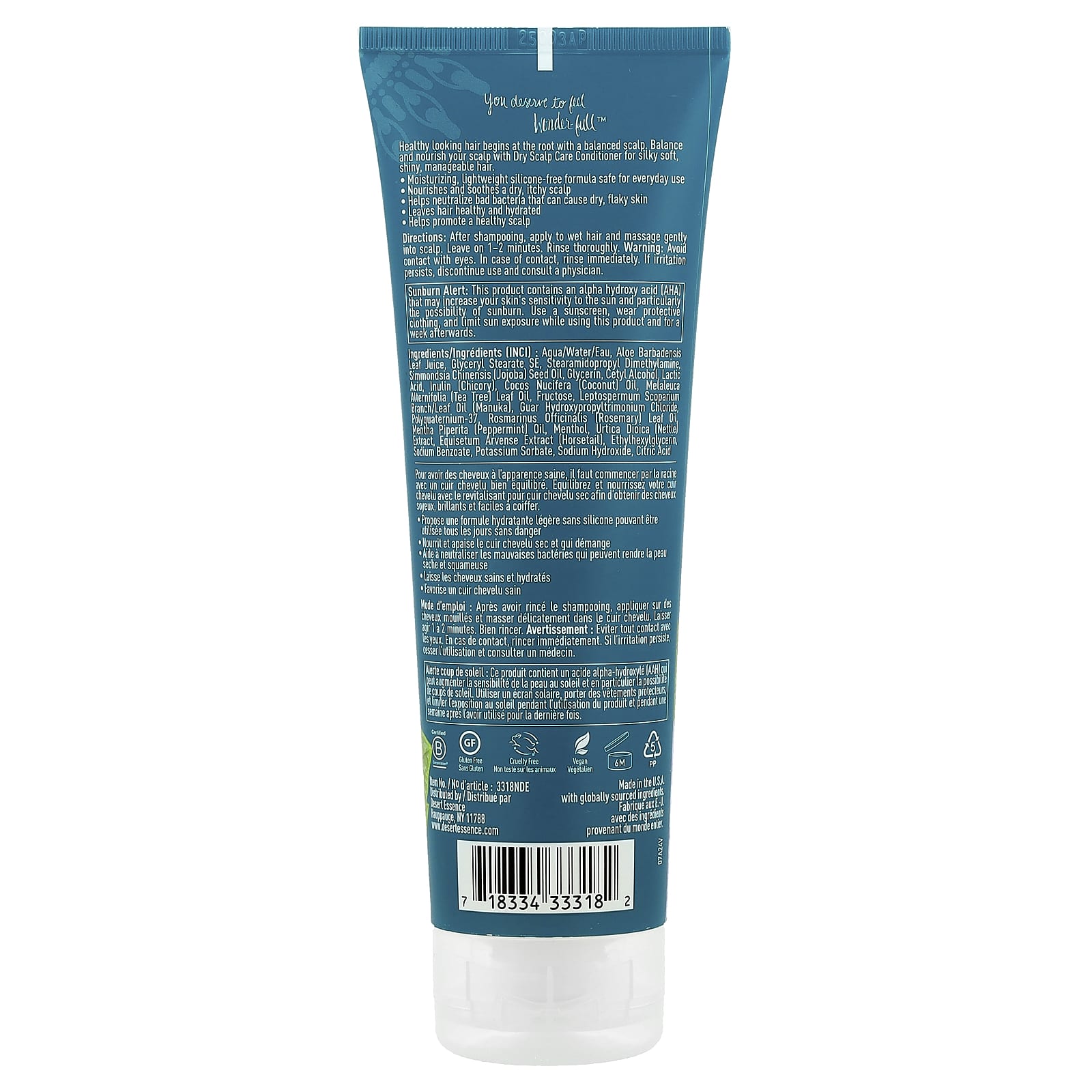 Dry Scalp Care Conditioner for Silky Soft Hair by Desert Essence, 8 oz - Image 2