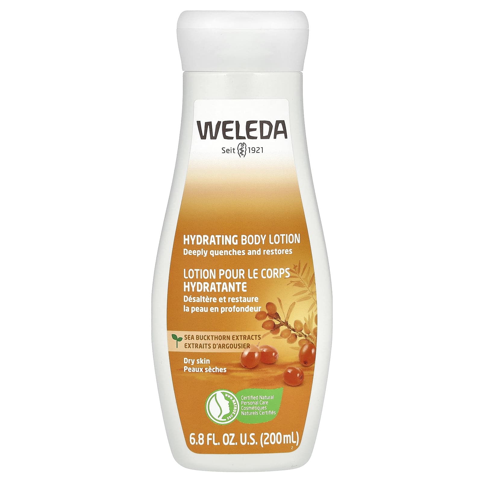 Weleda, Hydrating Body Lotion, Sea Buckthorn Extracts, 6.8 fl oz (200 ml) - Image 1