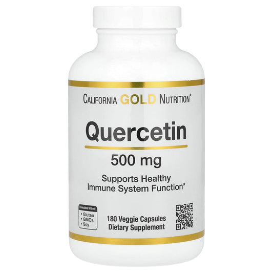 California Gold Nutrition Quercetin 500mg 180 Veggie Capsules - Immune Support - Image 1