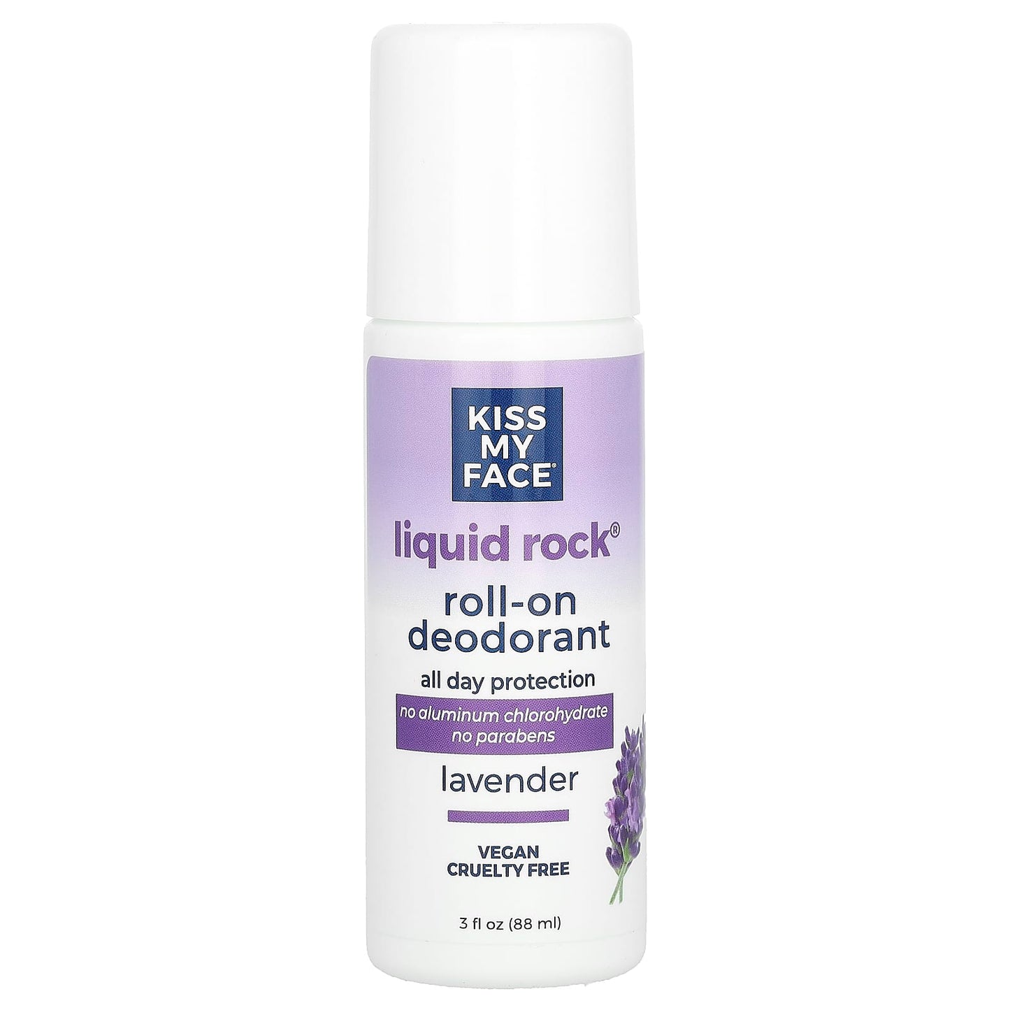 Kiss My Face, Liquid Rock, Roll-On Deodorant, Lavender, 3 fl oz (88 ml) - Image 1