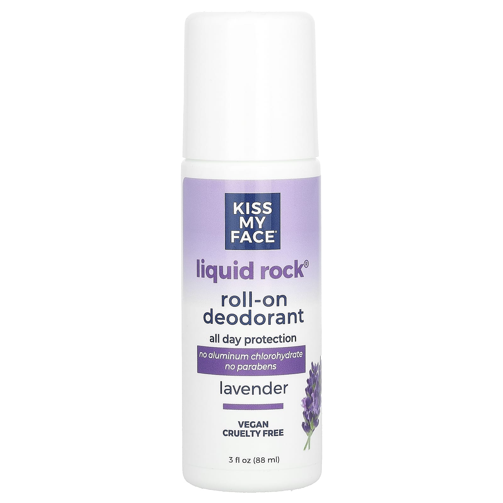 Kiss My Face, Liquid Rock, Roll-On Deodorant, Lavender, 3 fl oz (88 ml) - Image 1