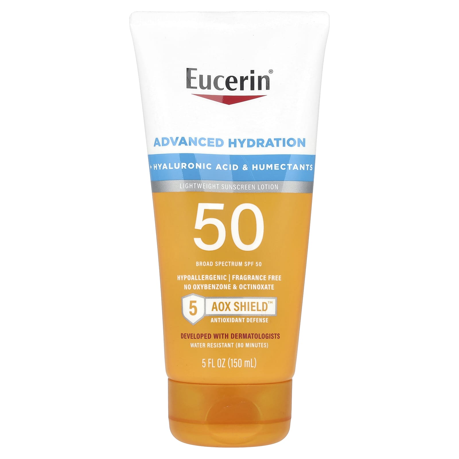 Eucerin Advanced Hydration Lightweight Sunscreen Lotion SPF 50 Fragrance Free - Image 1
