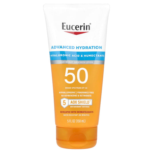 Eucerin Advanced Hydration Lightweight Sunscreen Lotion SPF 50 Fragrance Free - Image 1