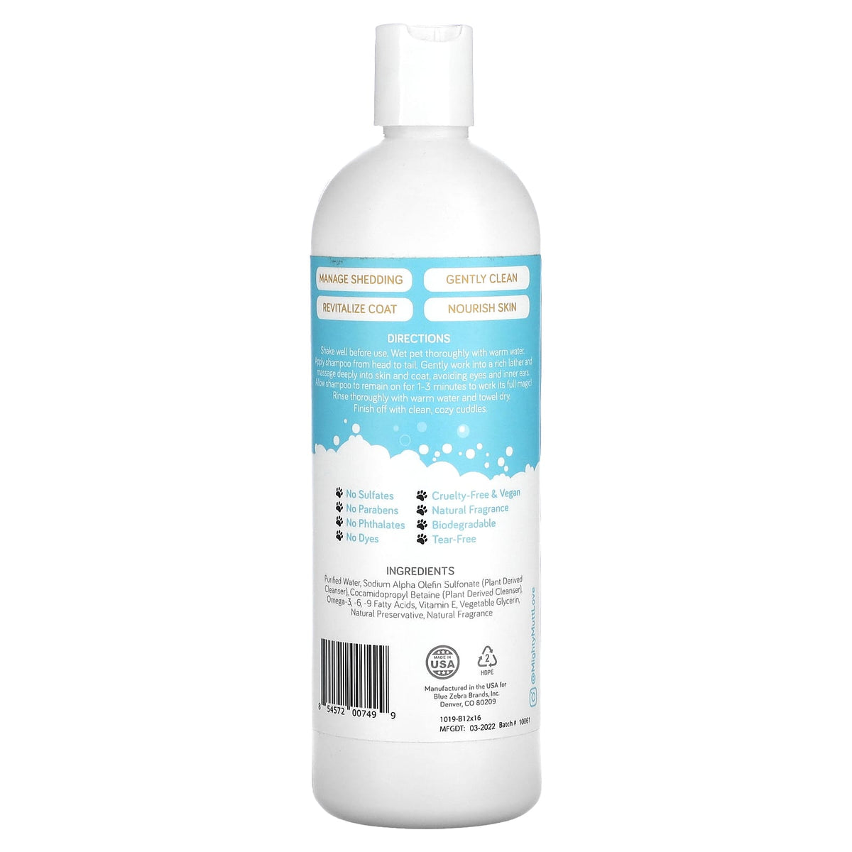 Mighty Mutt, Shed Control Shampoo, For Dogs, Fresh Breeze, 16 fl oz (473 ml) - Image 2