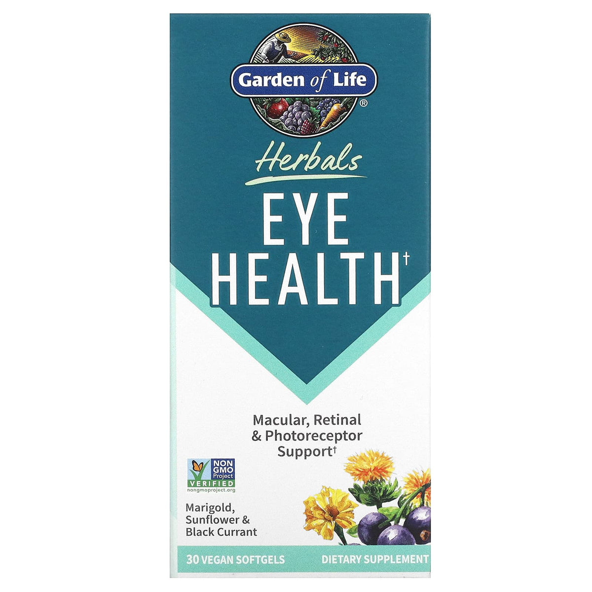 Garden of Life Berry Eye Health Supplement, 30 Vegan Softgels - Image 1