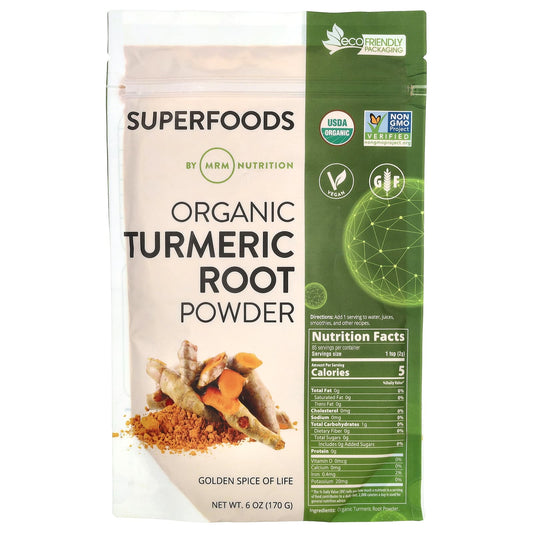 MRM Nutrition, Organic Turmeric Root Powder, 6 oz (170 g) - Image 1