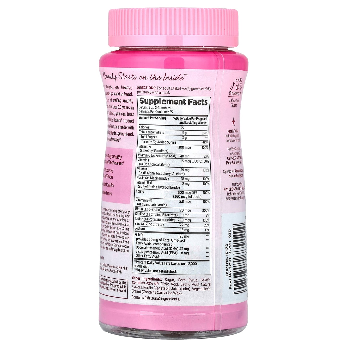 Nature's Bounty, Essential Prenatal Gummies, Mixed Berry, 50 Gummies - Image 2