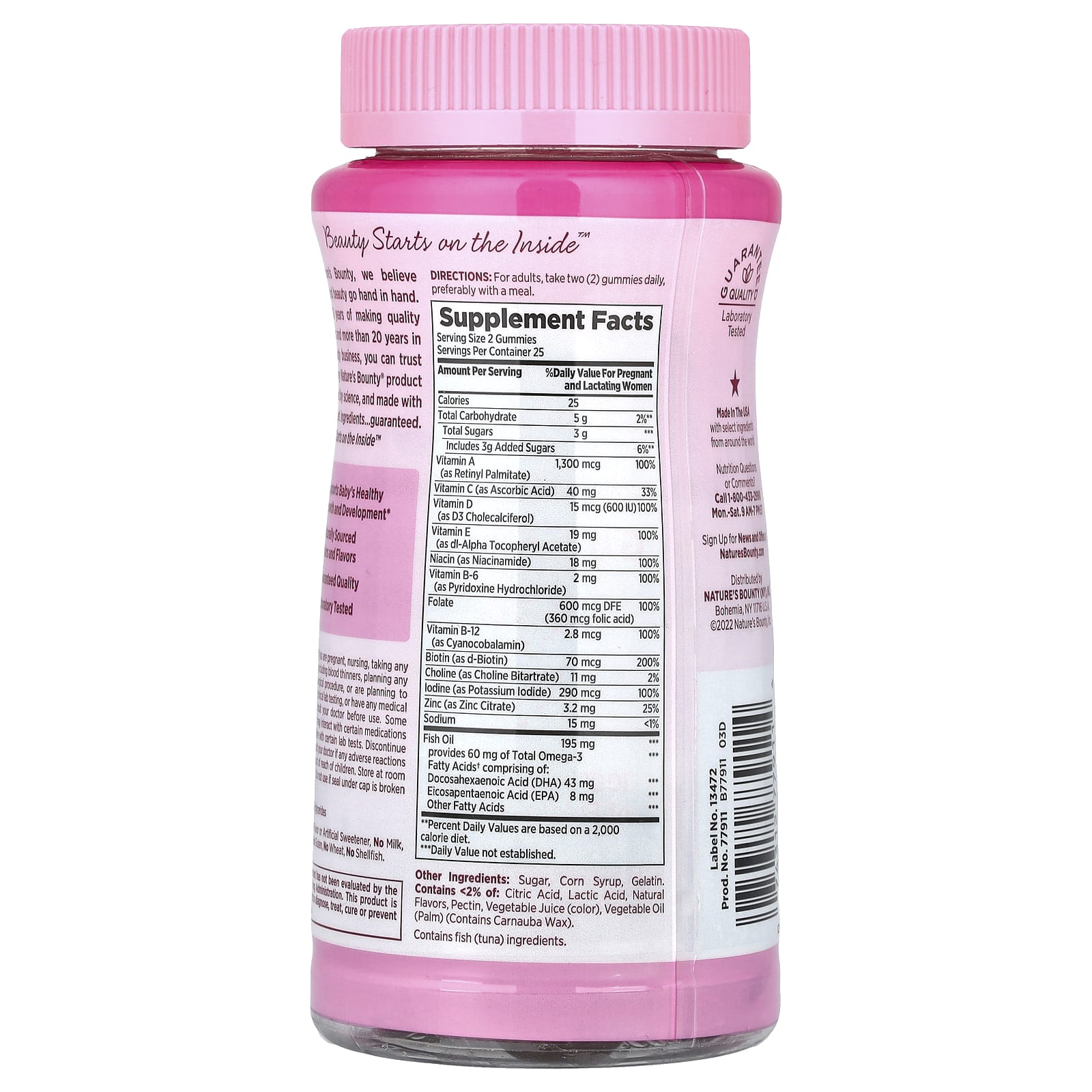 Nature's Bounty, Essential Prenatal Gummies, Mixed Berry, 50 Gummies - Image 2