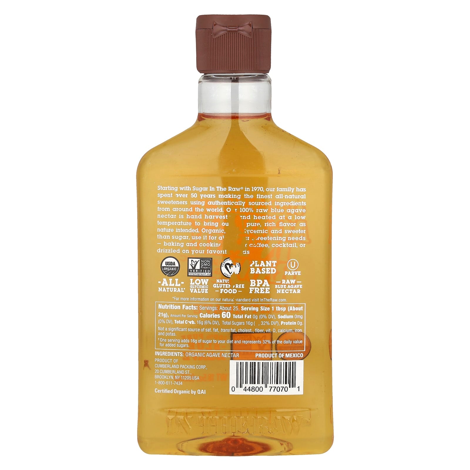 Raw Organic Blue Agave Nectar, USDA Organic, 18.5 oz - Image 2