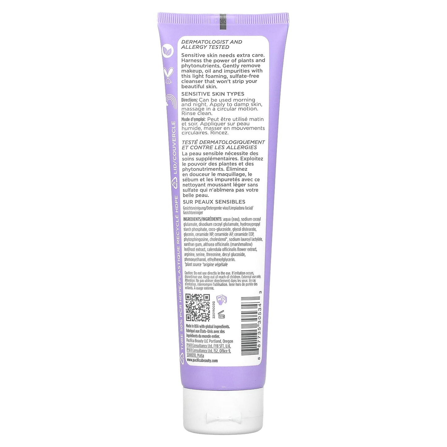 Pacifica, Vegan Ceramide, Extra Gentle Face Wash, 5 fl oz (147 ml) - Image 2
