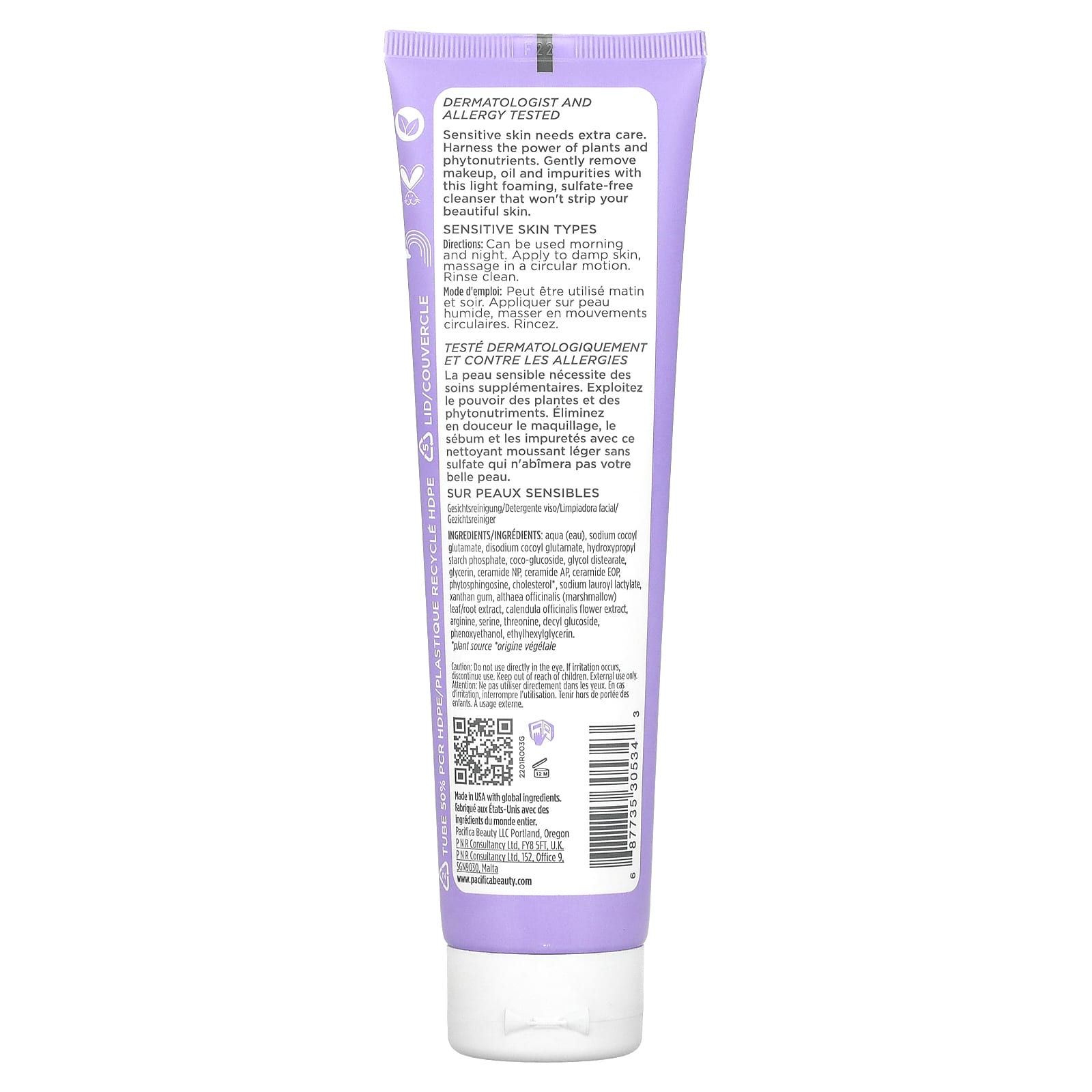 Pacifica, Vegan Ceramide, Extra Gentle Face Wash, 5 fl oz (147 ml) - Image 2