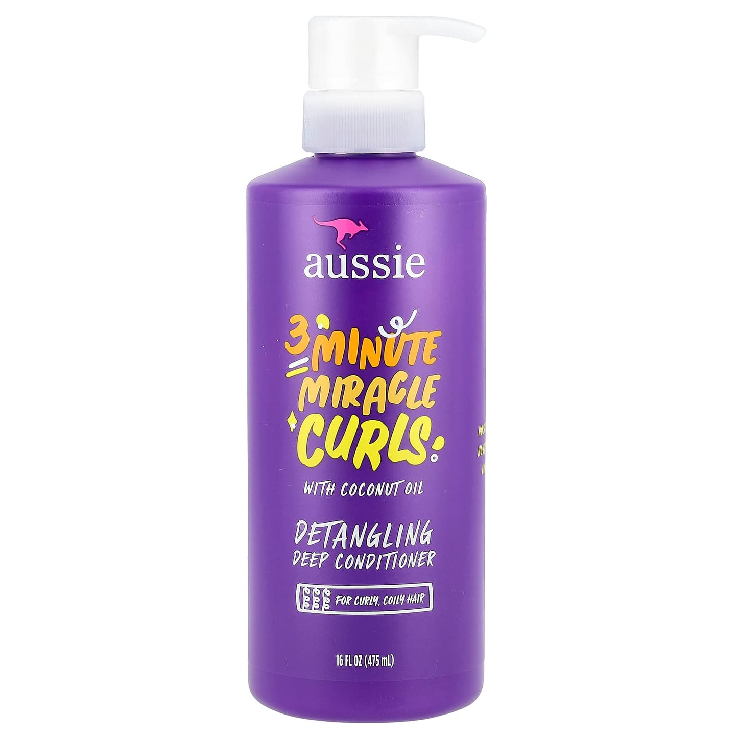 Aussie 3-Minute Miracle Curls Detangling Deep Conditioner, 16 fl oz - Image 1