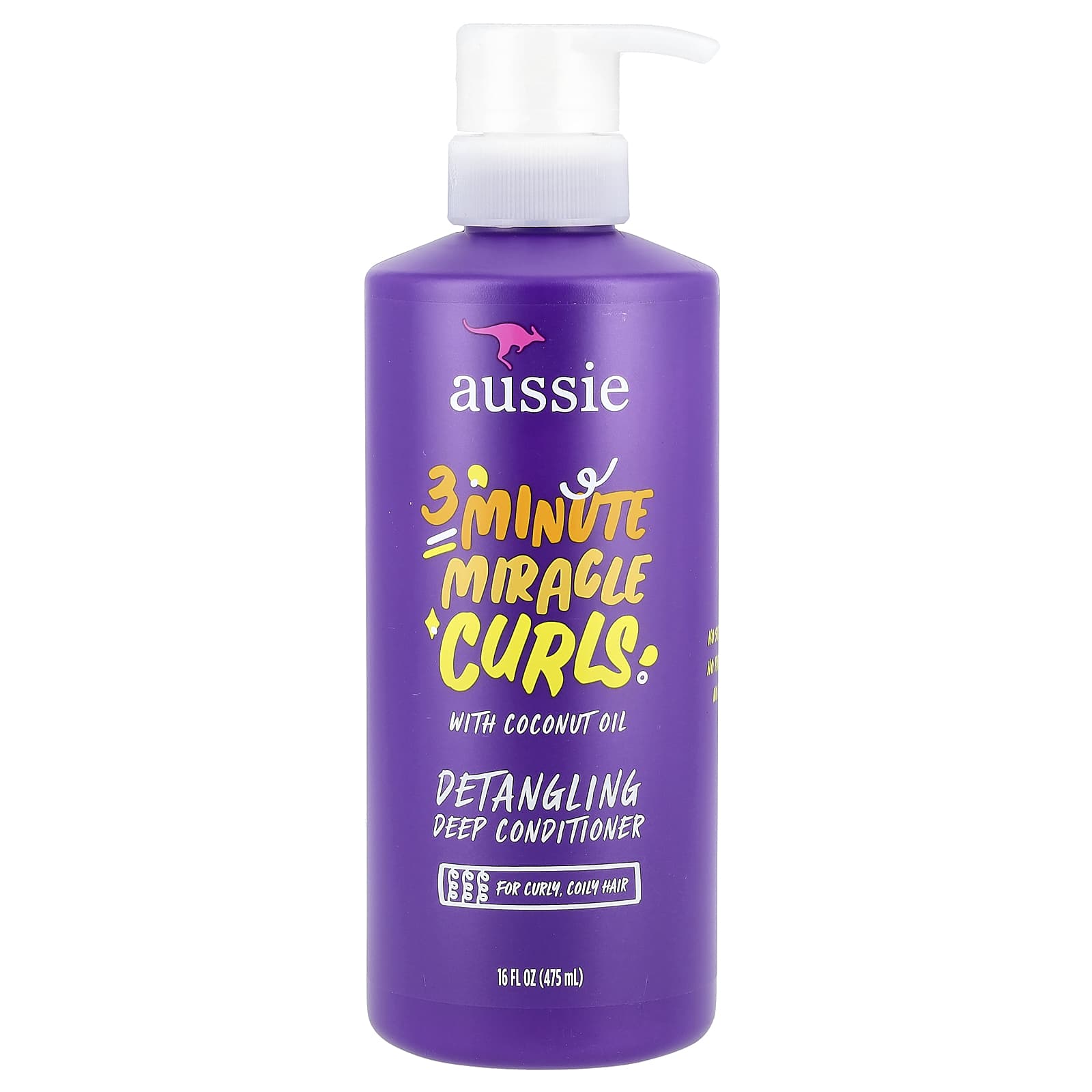 Aussie 3-Minute Miracle Curls Detangling Deep Conditioner, 16 fl oz - Image 1