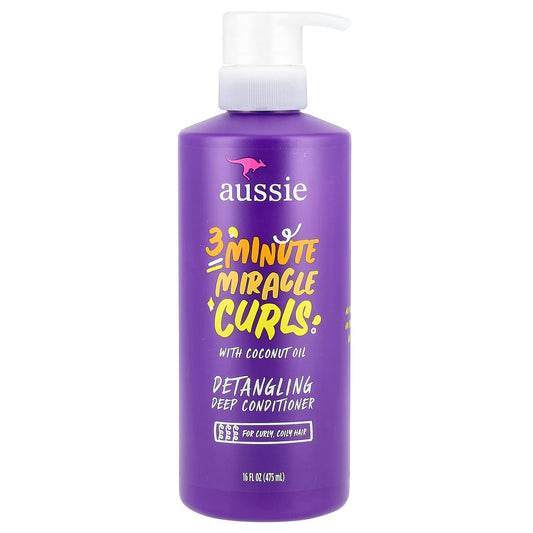 Aussie 3-Minute Miracle Curls Detangling Deep Conditioner, 16 fl oz - Image 1
