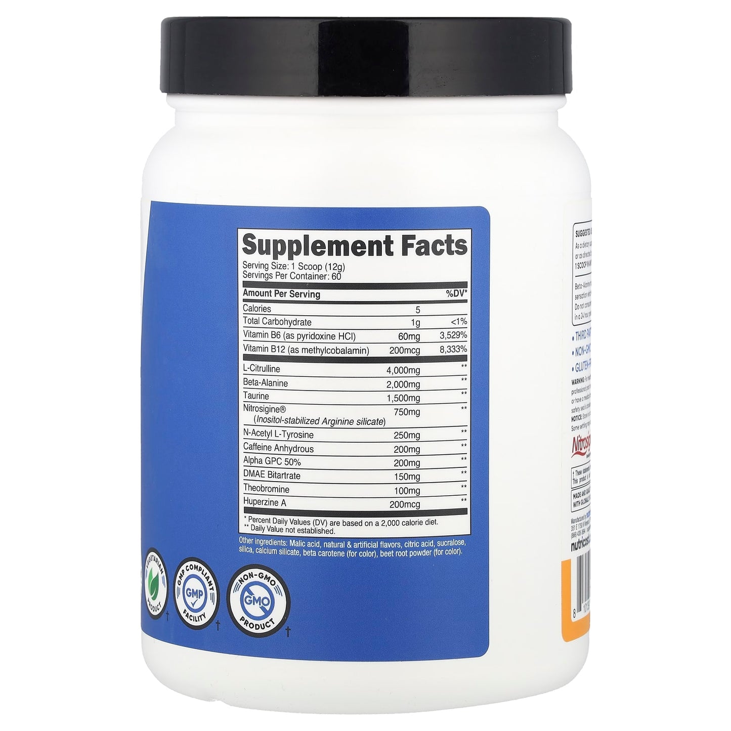 Nutricost, Performance, Pre-Workout Complex, Peach Mango, 1.6 lb (708 g) - Image 2