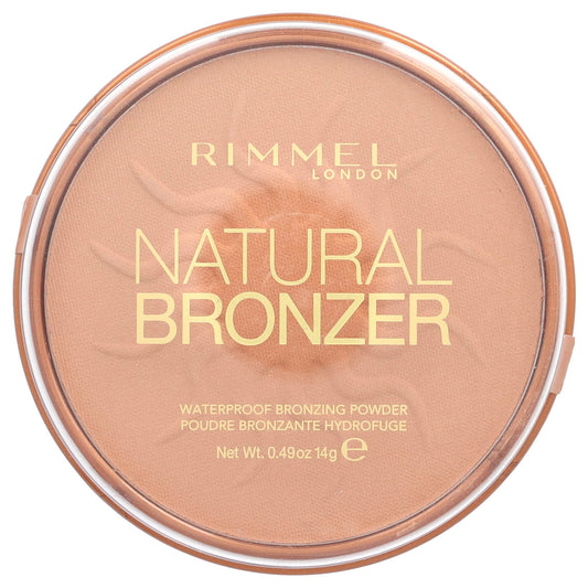 Rimmel London, Natural Bronzer, Waterproof Bronzing Powder, 021 Sun Light, 0.49 oz (14 g) - Image 1