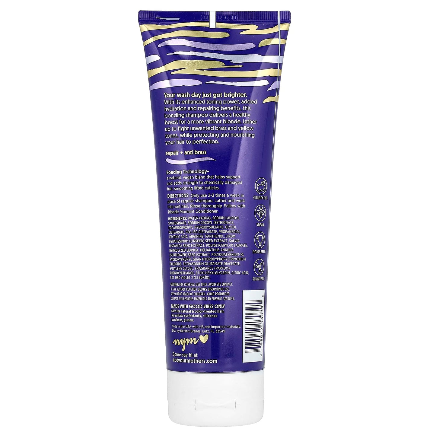 Not Your Mother's, Blonde Moment, Tone & Repair Purple Shampoo,  For Blonde, Highlighted & Silver Hair, 8 fl oz (237 ml) - Image 2