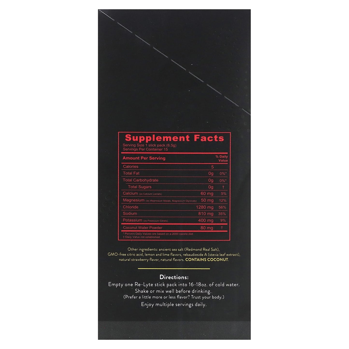 Redmond Trading Company, Re-Lyte, Electrolyte Mix, Strawberry Lemonade, 15 Stick Packs, 0.23 oz (6.5 g) Each - Image 2