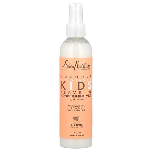 SheaMoisture, Kids, Leave-In Conditioning Milk with Shea Butter, Thick, Curly Hair, Coconut & Hibiscus, 8 fl oz (237 ml) - Image 1