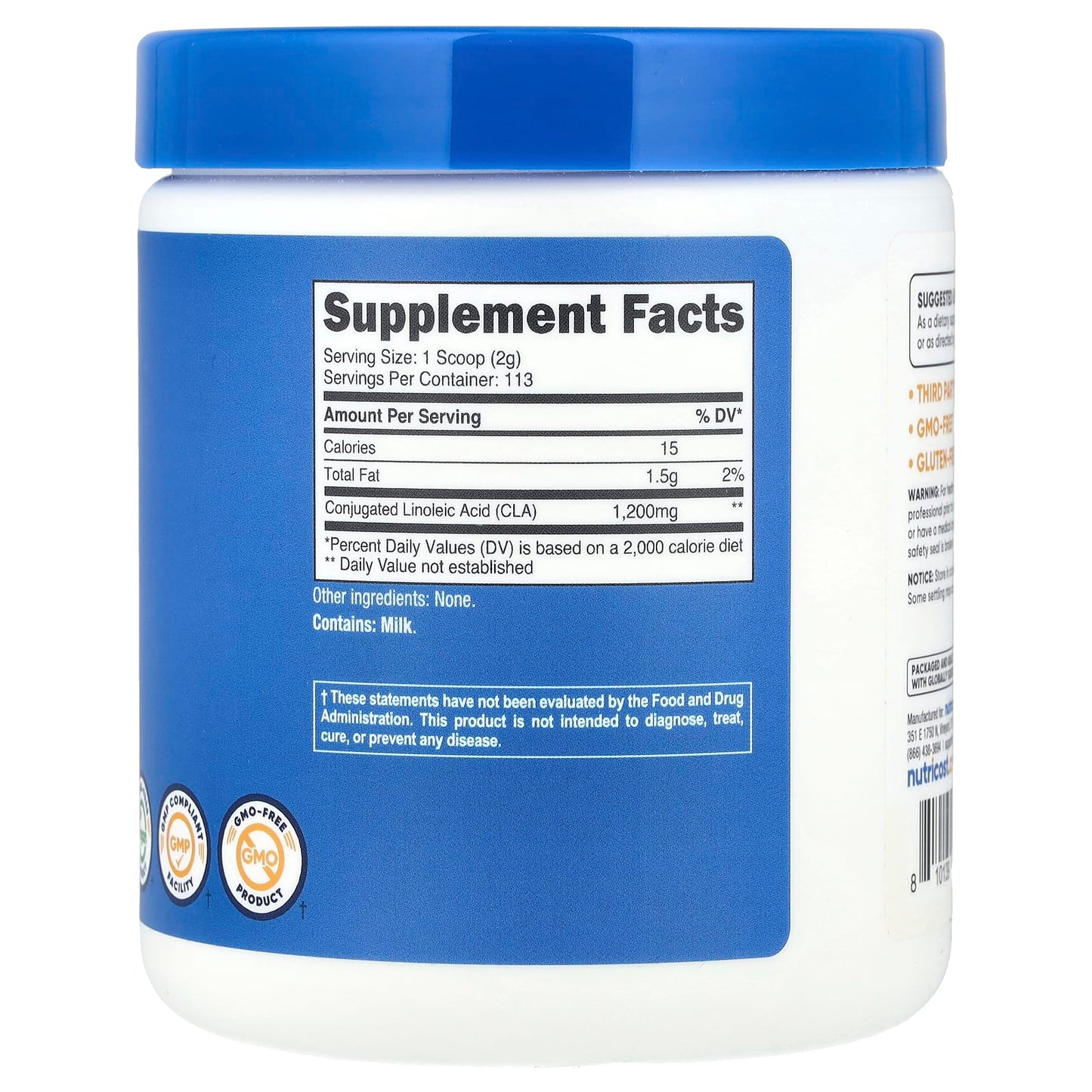 Nutricost, CLA, Unflavored, 8.1 oz (227 g) - Image 2