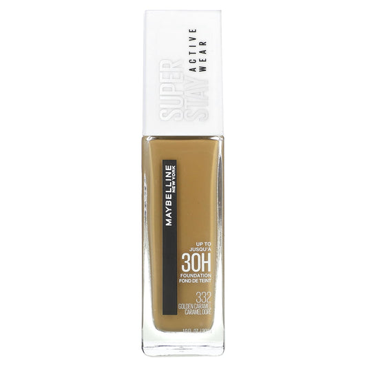 Maybelline, Super Stay, Active Wear Foundation, 332 Golden Caramel, 1 fl oz (30 ml) - Image 1