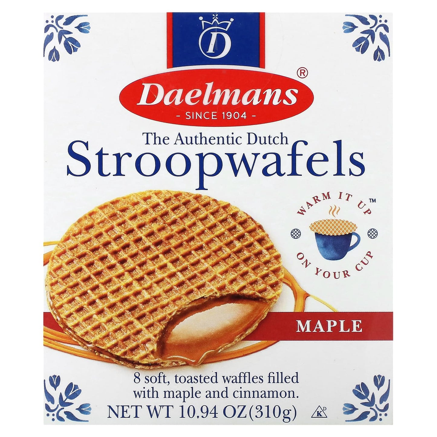Authentic Dutch Stroopwafels by Daelmans, Maple, 8 Waffles - Image 1