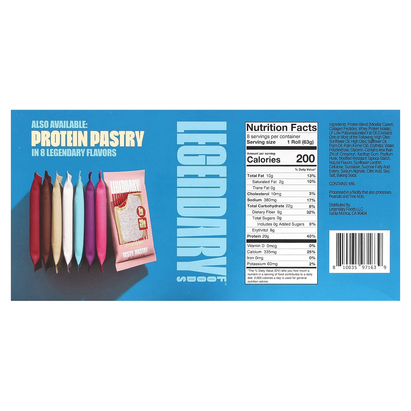 Legendary Foods, Protein Sweet Roll, Cinnamon, 8 Pack, 2.2 oz (63 g) Each - Image 2