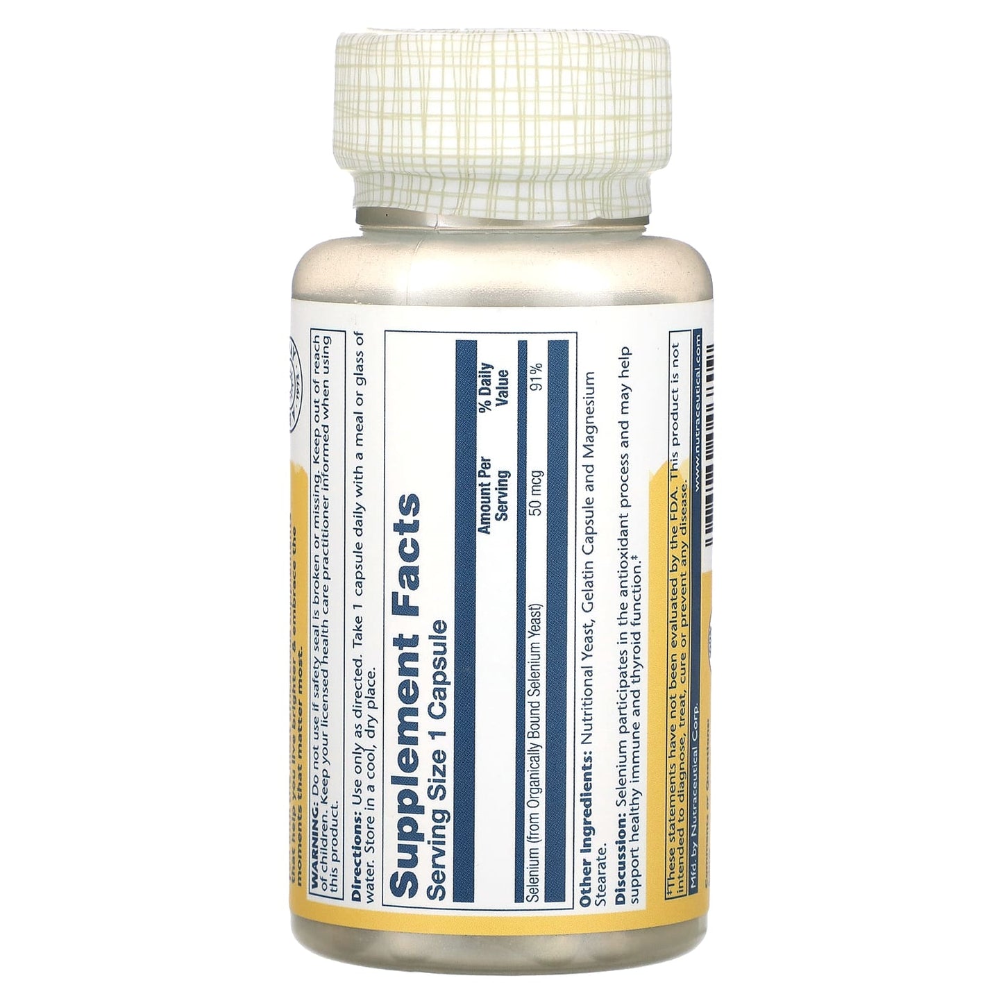Solaray, Selenium, 50 mcg , 100 Capsules - Image 2