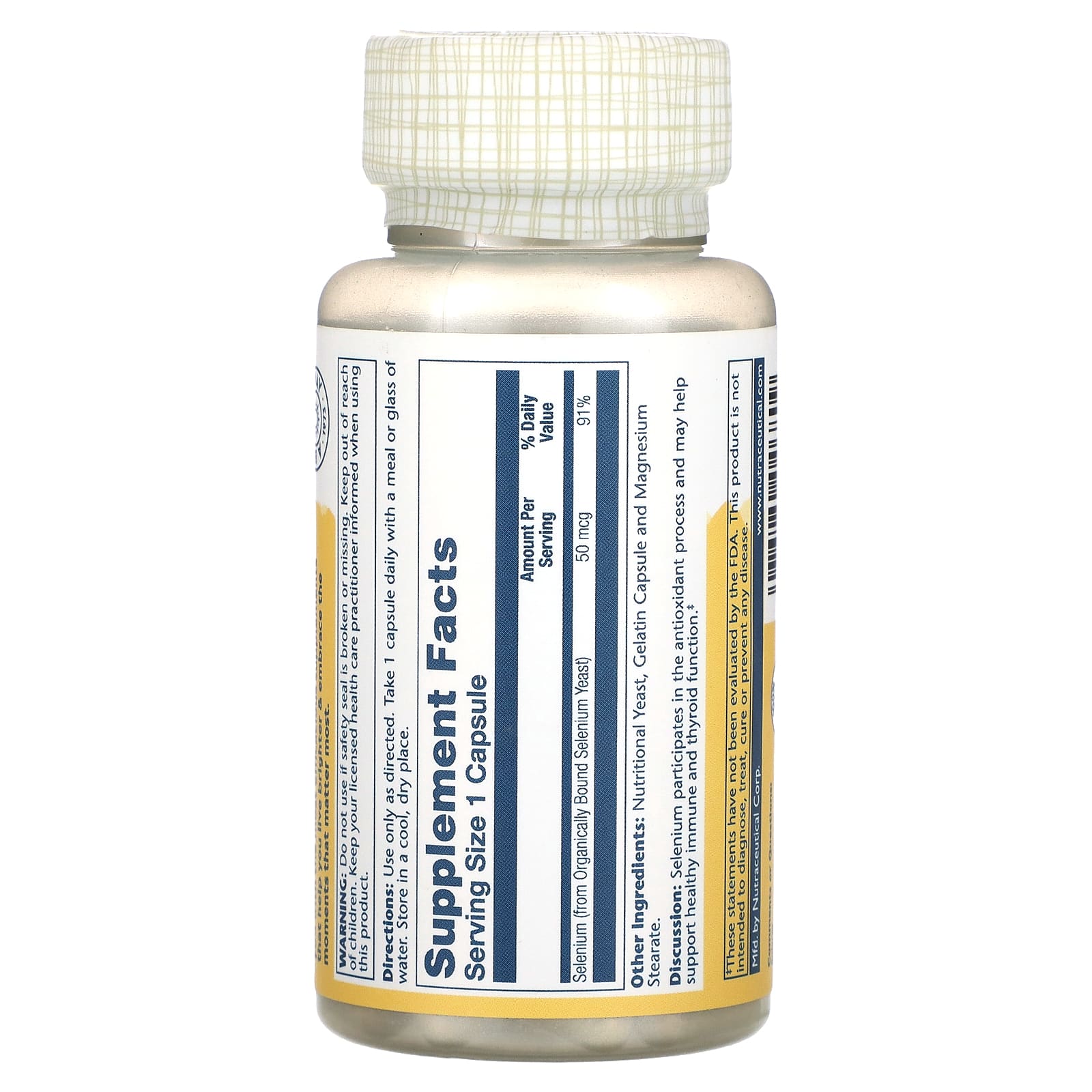 Solaray, Selenium, 50 mcg , 100 Capsules - Image 2