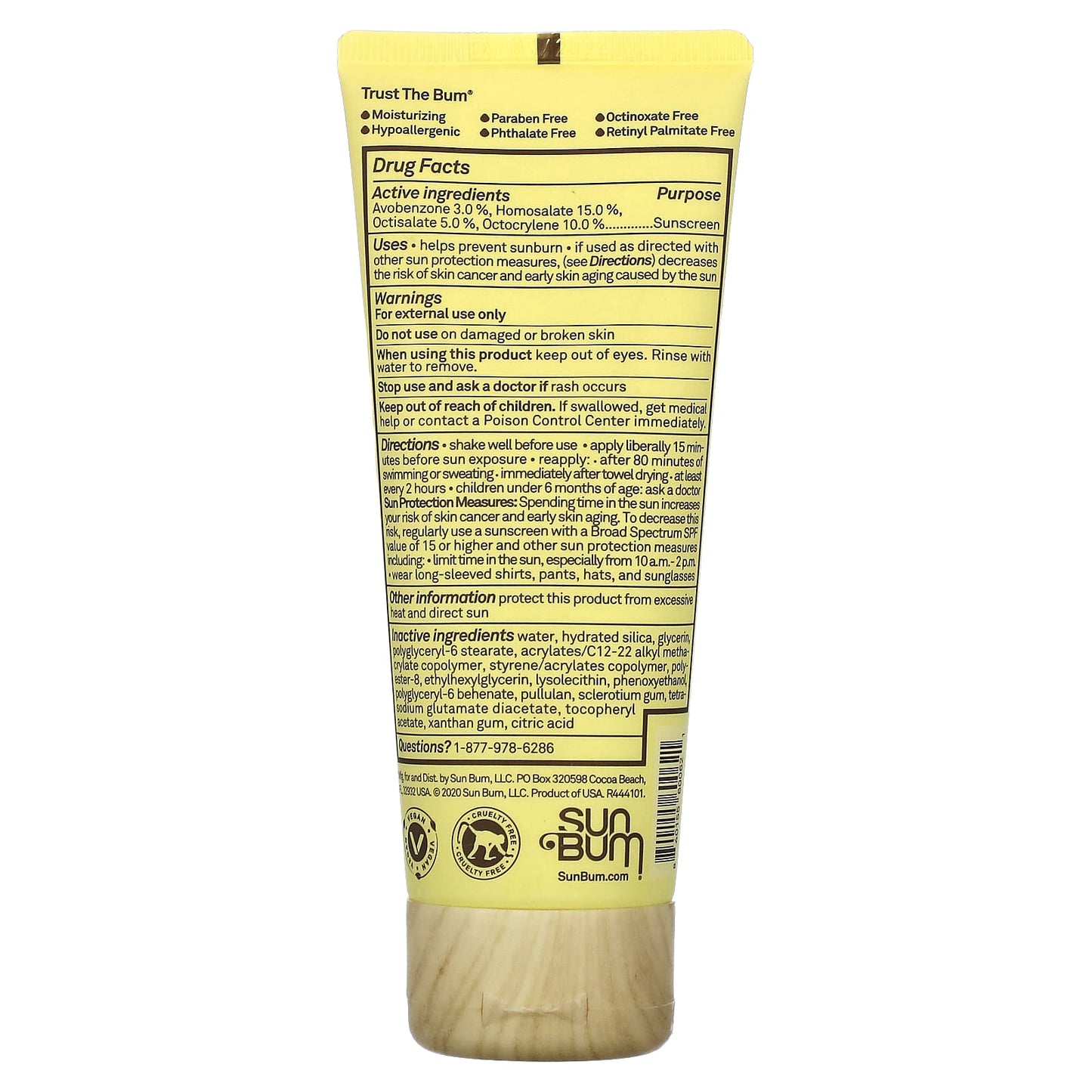 Sun Bum, Premium Sunscreen Face Lotion, SPF 70, Fragrance Free, 3 fl oz (88 ml) - Image 2