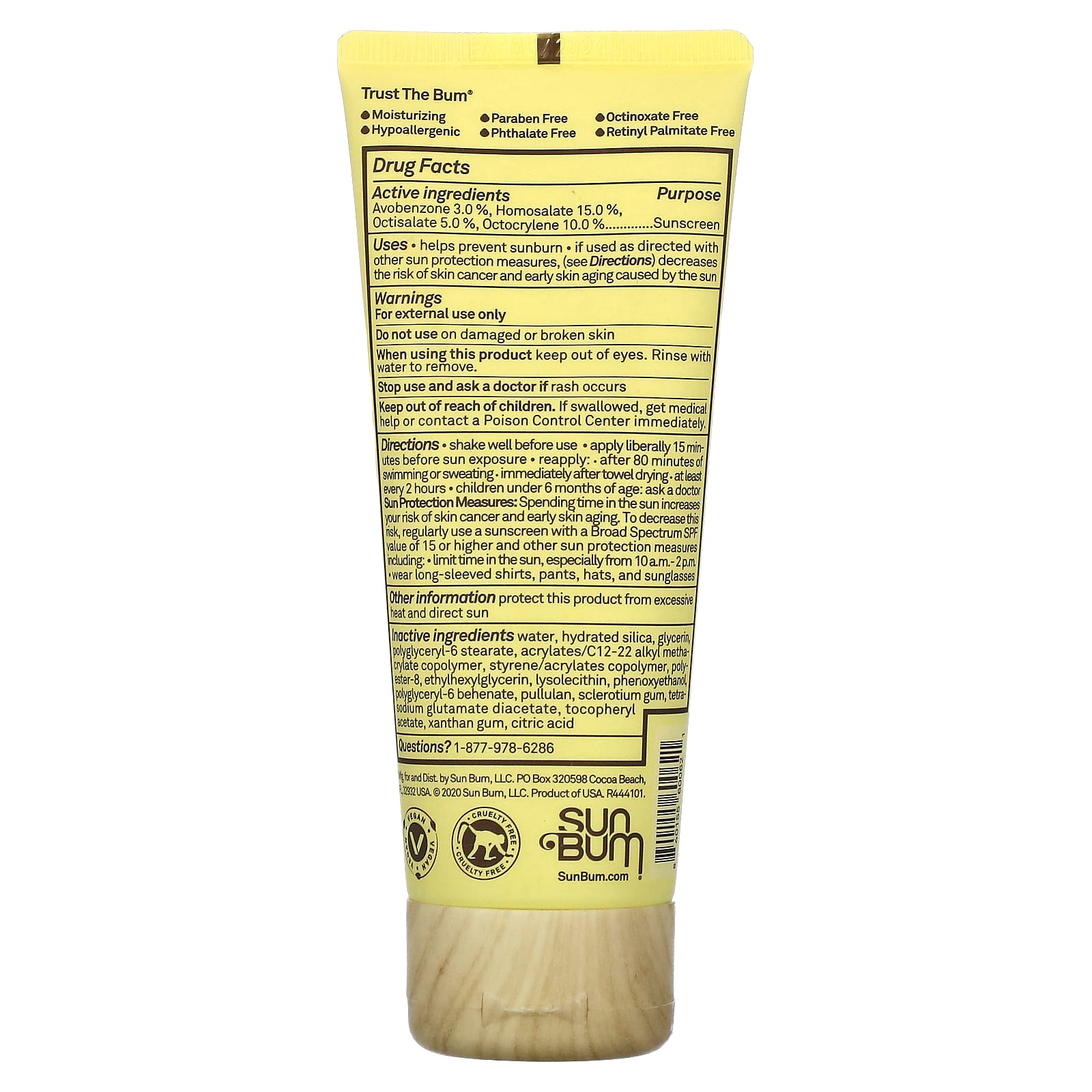Sun Bum, Premium Sunscreen Face Lotion, SPF 70, Fragrance Free, 3 fl oz (88 ml) - Image 2