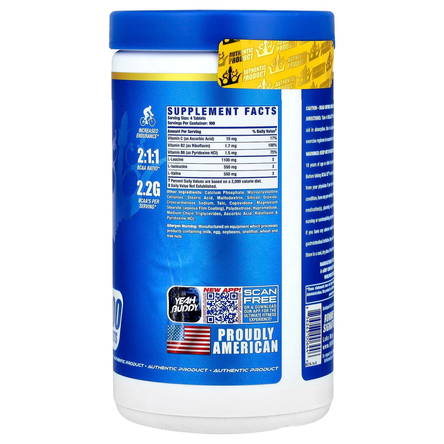 Ronnie Coleman, Vital Edition, BCAA XS™, 400 Tablets - Image 2