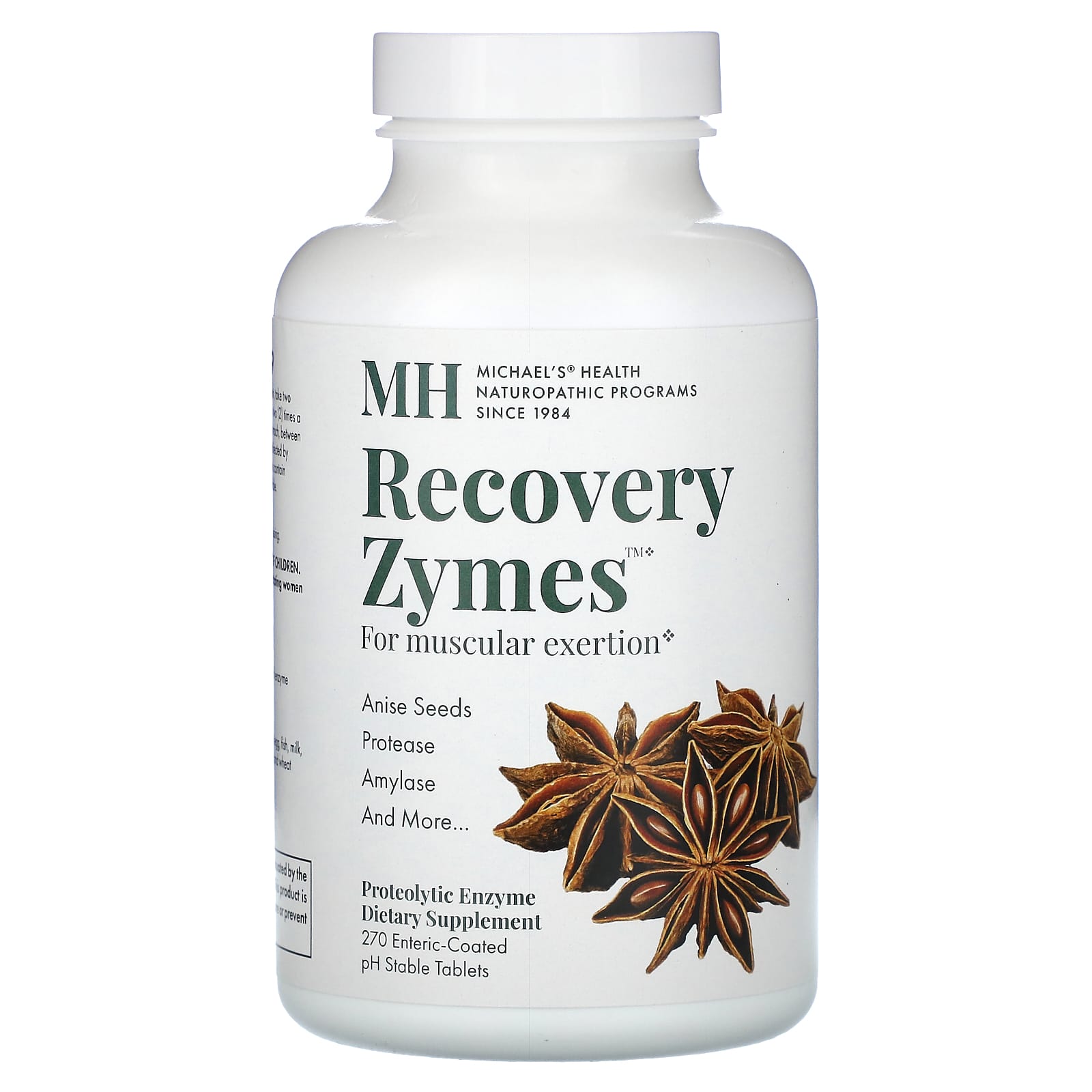 Michael's Health, Recovery Zymes, 270 Enteric-Coated pH Stable Tablets - Image 1