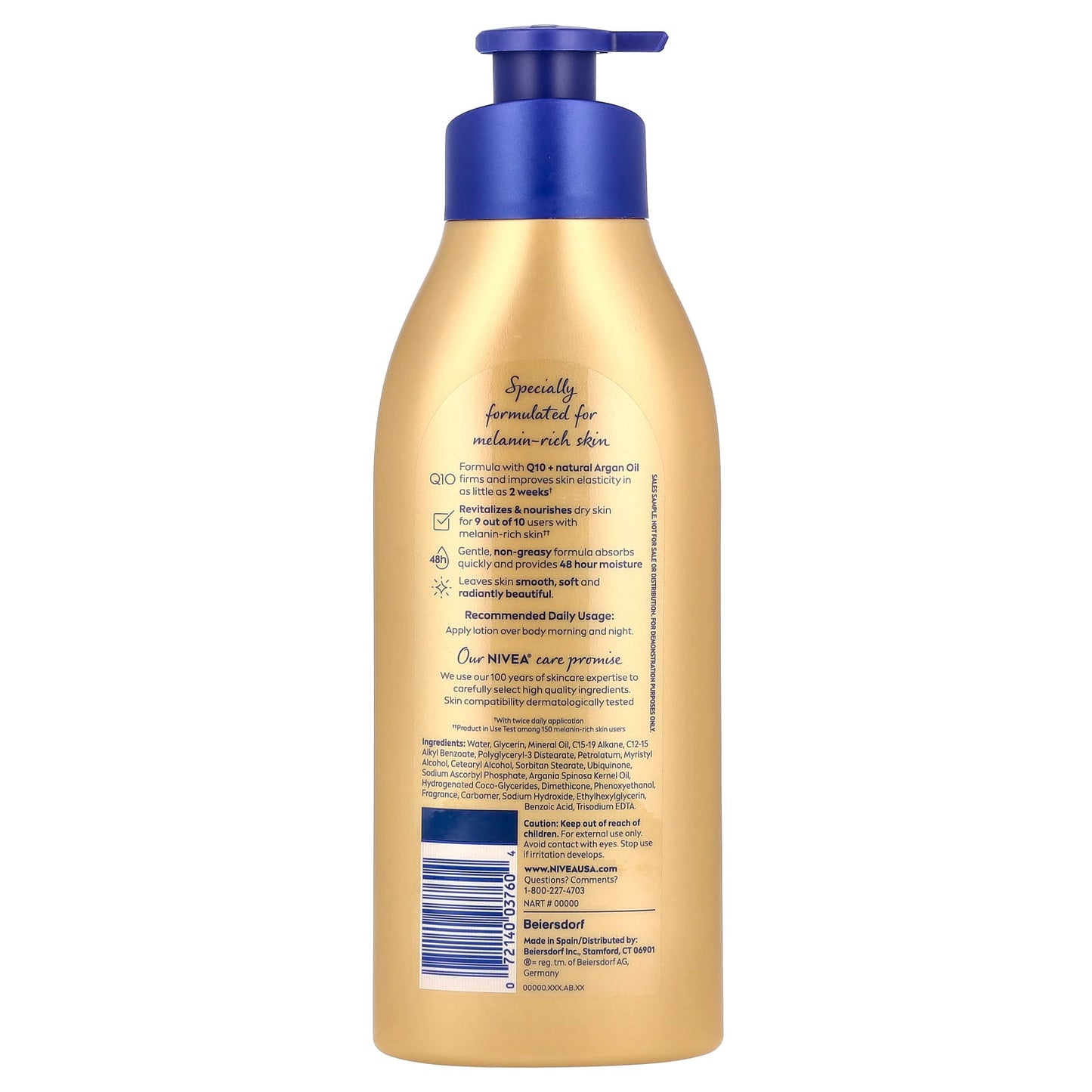 Nivea, Skin Firming Melanin Beauty & Hydration Body Lotion, 16.9 fl oz (500 ml) - Image 2