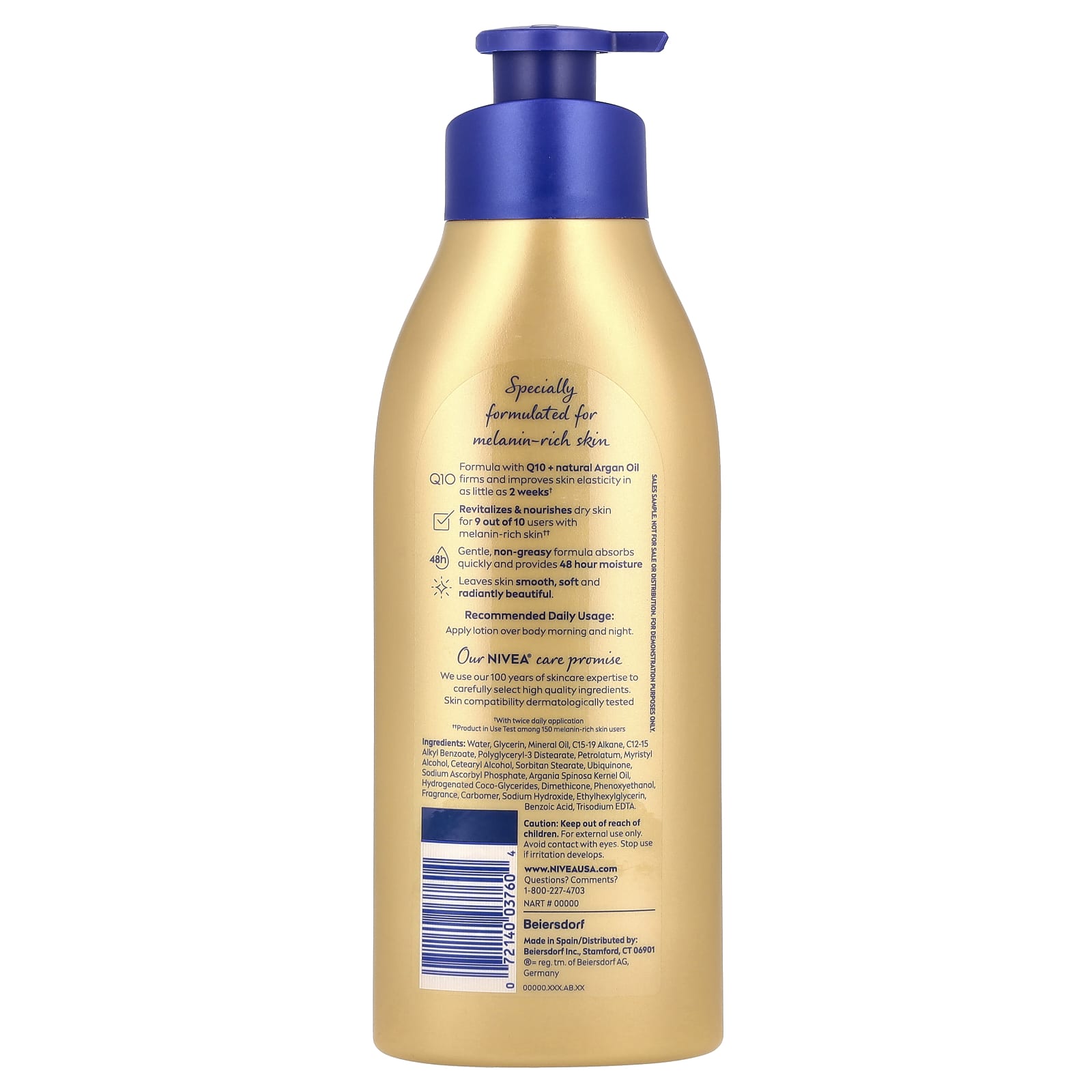 Nivea, Skin Firming Melanin Beauty & Hydration Body Lotion, 16.9 fl oz (500 ml) - Image 2