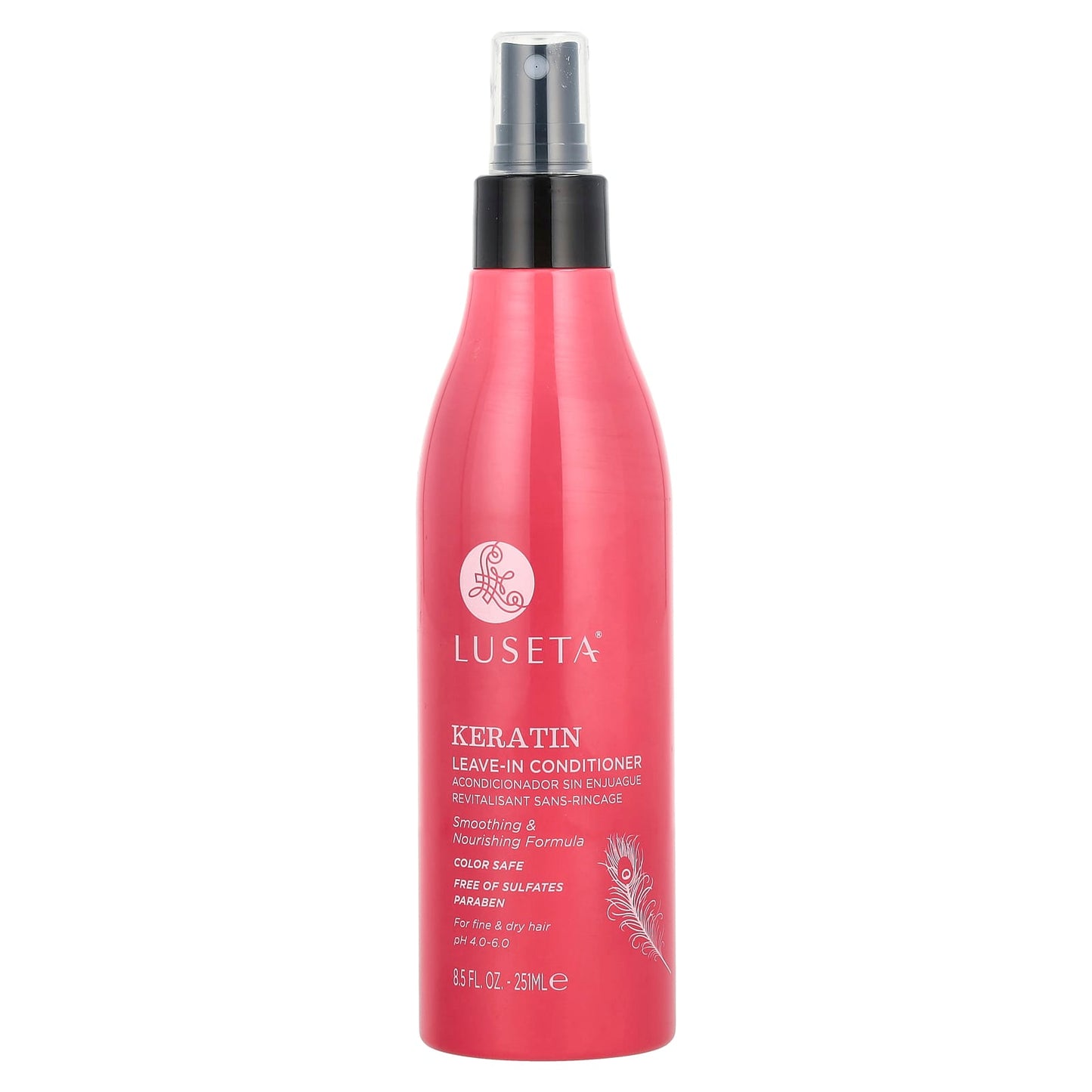 Luseta Beauty, Keratin, Leave-In Conditioner, For Fine & Dry Hair, 8.5 fl oz (251 ml) - Image 1