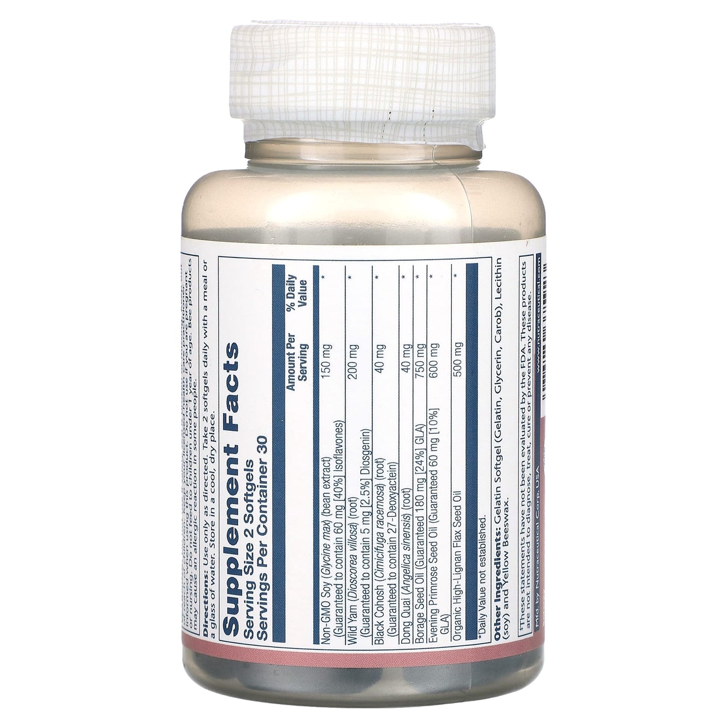 Solaray, Phytoestrogen + EFAs with Wild Yam, Black Cohosh & Dong Quai, 60 Softgels - Image 2
