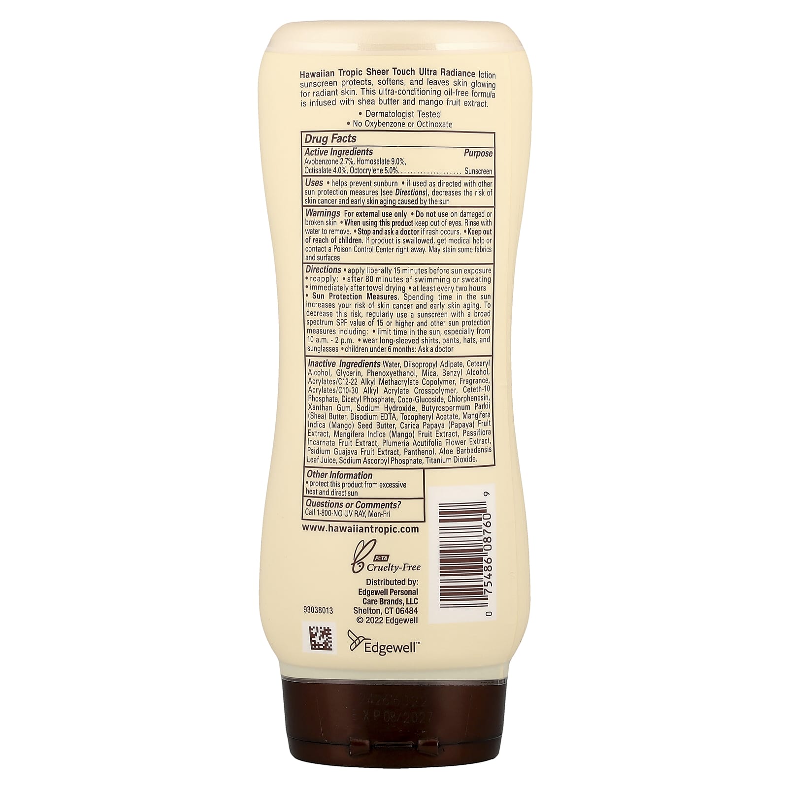 Hawaiian Tropic Sheer Touch Sunscreen Lotion, SPF 50, 8 fl oz - Image 2