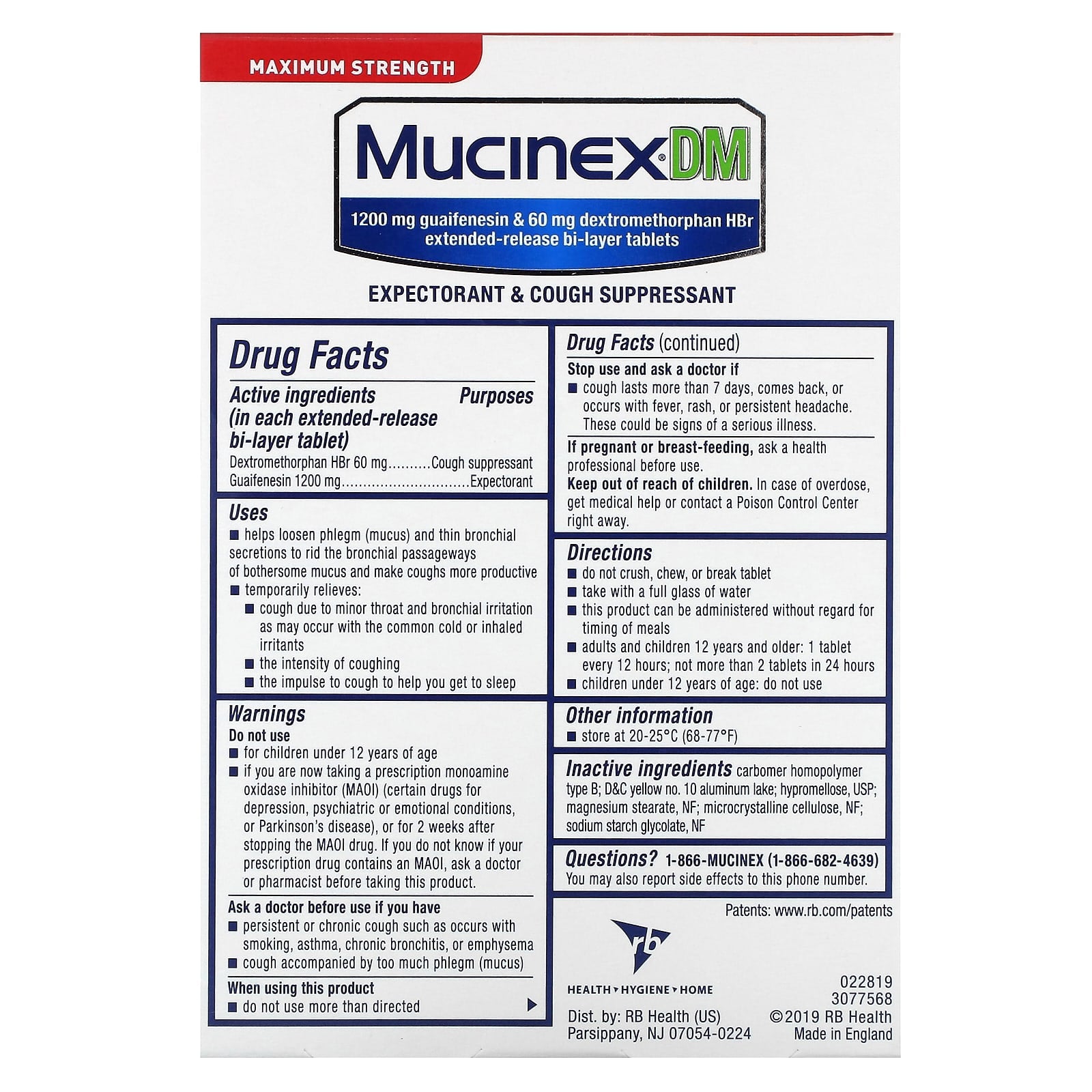 Mucinex DM, 28 Extended-Release Bi-Layer Tablets - Image 2