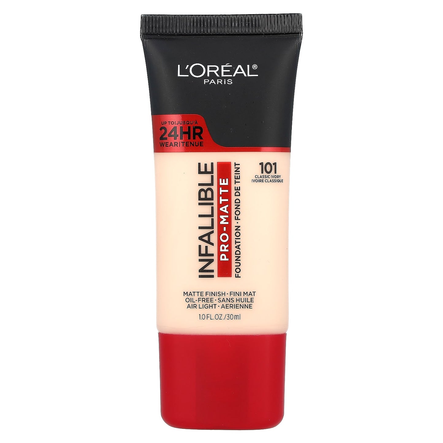 L'Oréal, Infallible, Pro-Matte Foundation, 101 Classic Ivory, 1 fl oz (30 ml) - Image 1