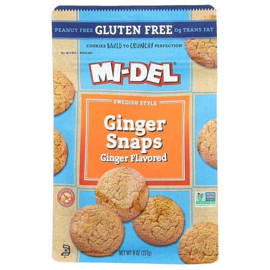 Mi-Del Cookies, Swedish Style Ginger Snaps, Ginger , 8 oz (227 g) - Image 1