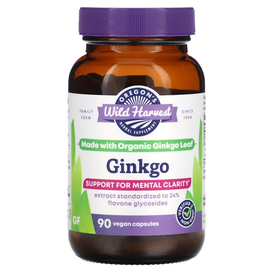 Oregon's Wild Harvest, Ginkgo, 90 Vegan Capsules - Image 1