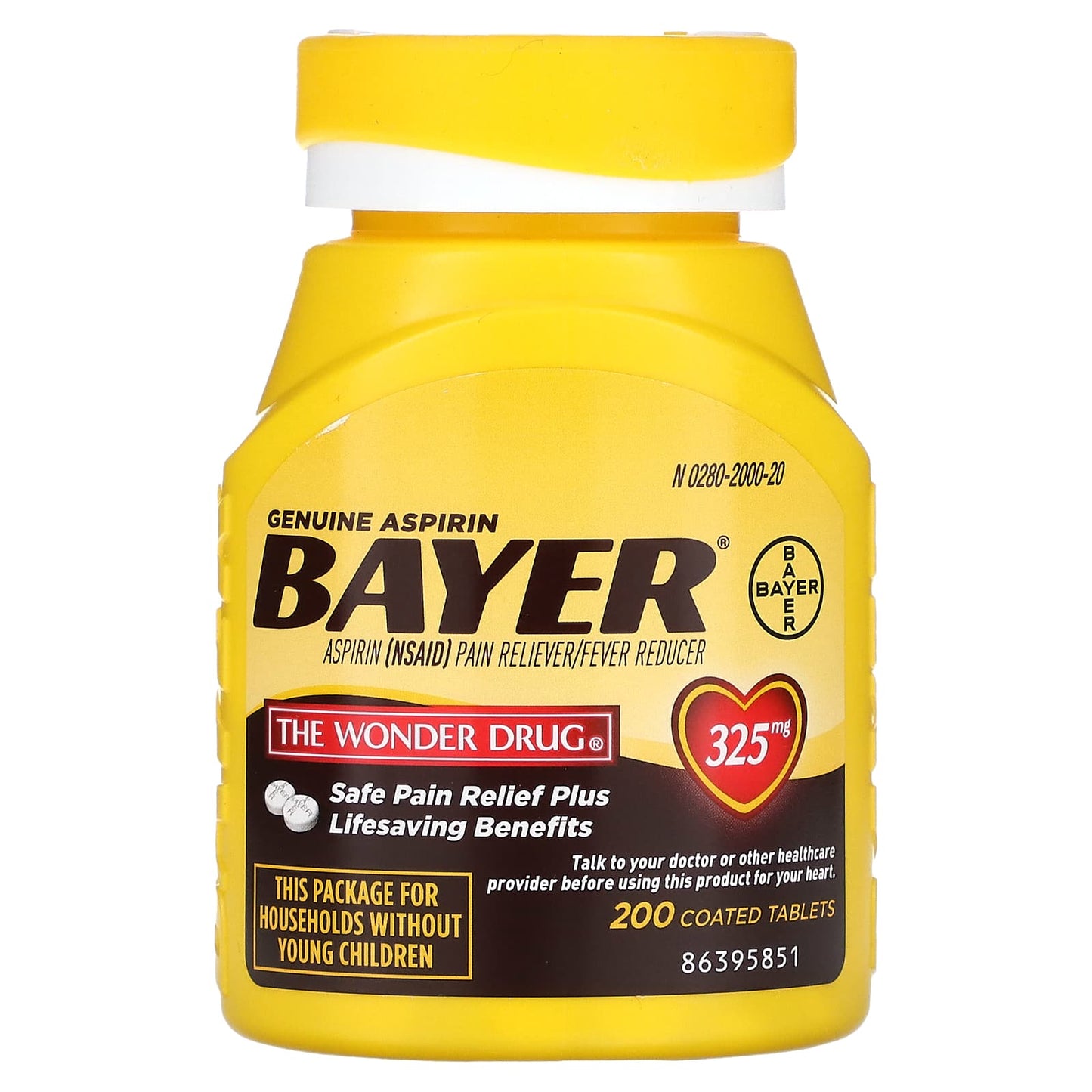 Bayer Genuine Aspirin 325mg Pain Relief & Fever Reducer Tablets - Image 1