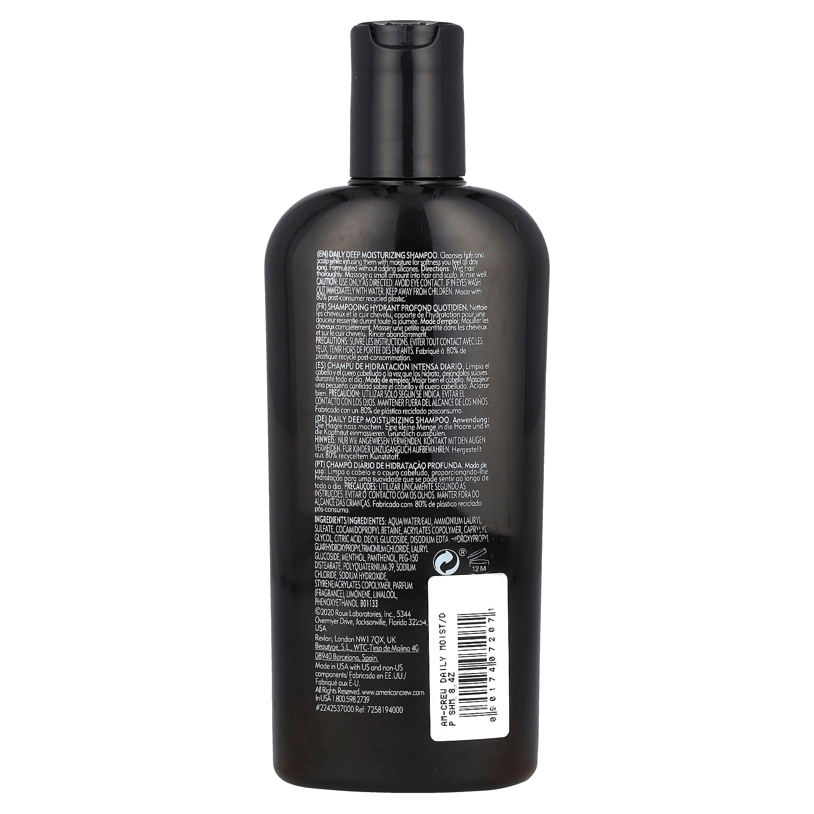 American Crew Daily Moisturizing Shampoo with Citrus Mint, 8.4 fl oz - Image 2