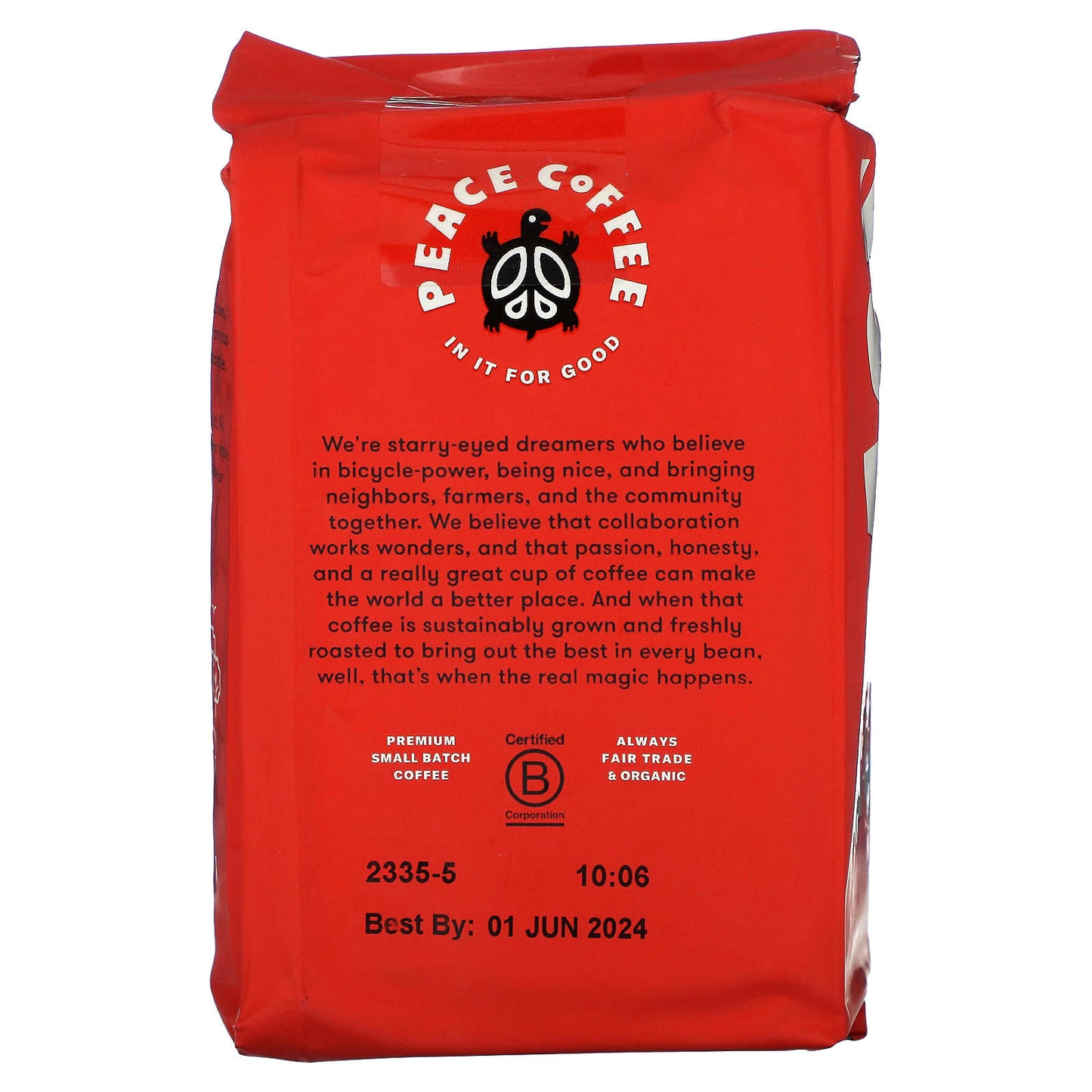 Peace Coffee, Organic French Roast, Ground, Dark Roast, 12 oz (340 g) - Image 2